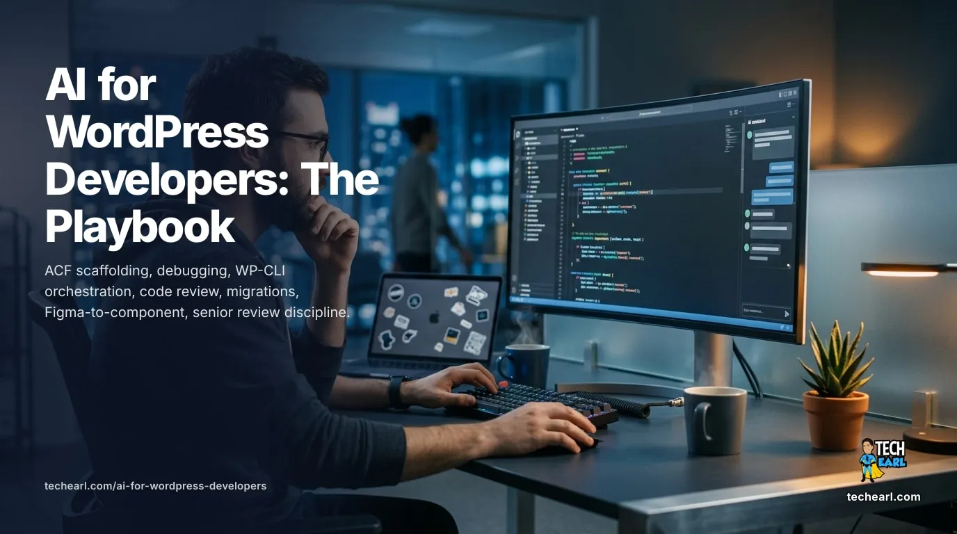 AI for WordPress Developers: The Playbook Developer-role playbook for AI on WordPress: ACF scaffolding, debugging, WP-CLI orchestration, code review, migrations, Figma to component, senior review.