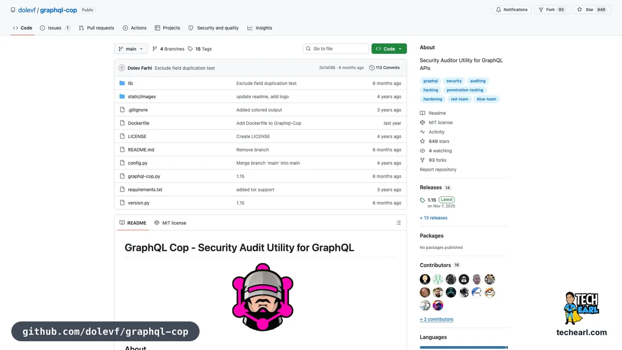 github.com/dolevf/graphql-cop, the GitHub repository for graphql-cop, a GraphQL security audit tool
