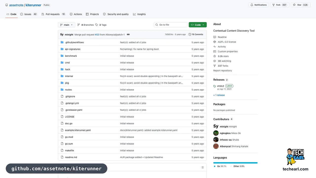 github.com/assetnote/kiterunner, the GitHub repository for kiterunner, the API-aware content discovery scanner from Assetnote