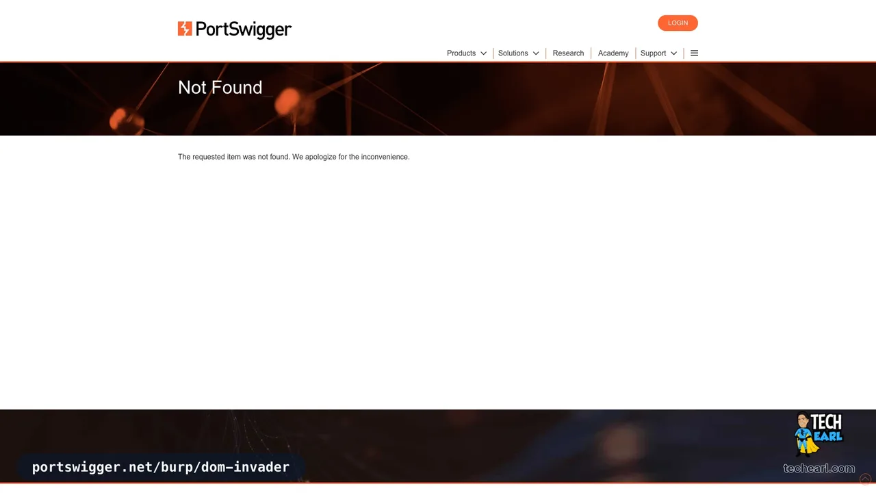 portswigger.net Burp Suite DOM Invader documentation page, the in-browser DOM XSS source-to-sink tracer built into Burp's embedded Chromium