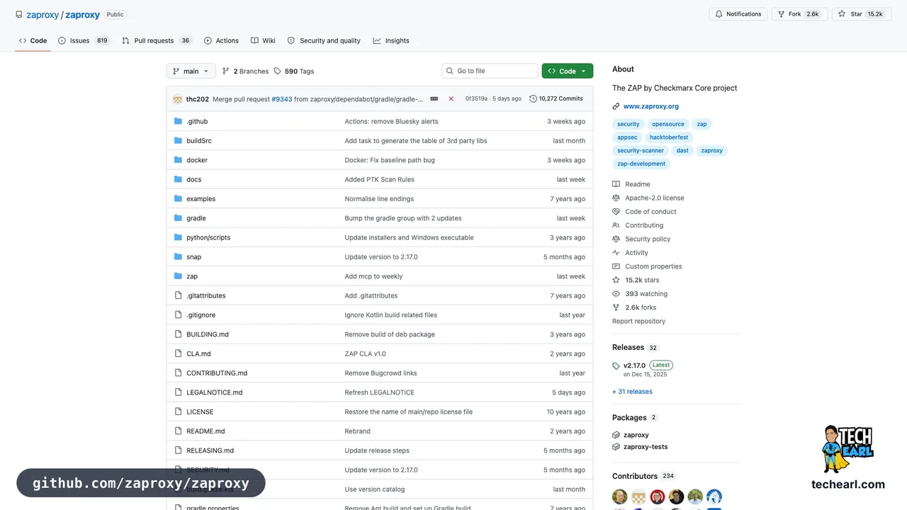 zaproxy.org, the official site for OWASP ZAP, the open-source web application security scanner and proxy