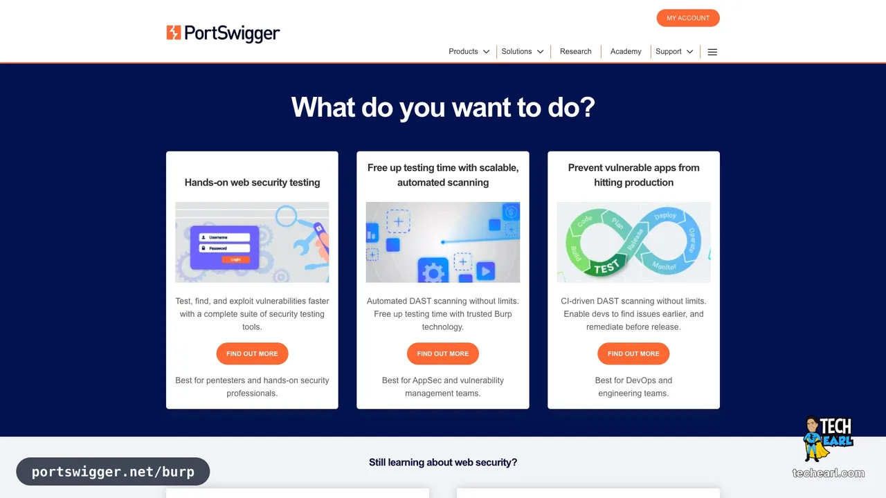 portswigger.net/burp, the official PortSwigger product page for Burp Suite, the intercepting proxy and OOB listener that the entire XXE workflow runs through