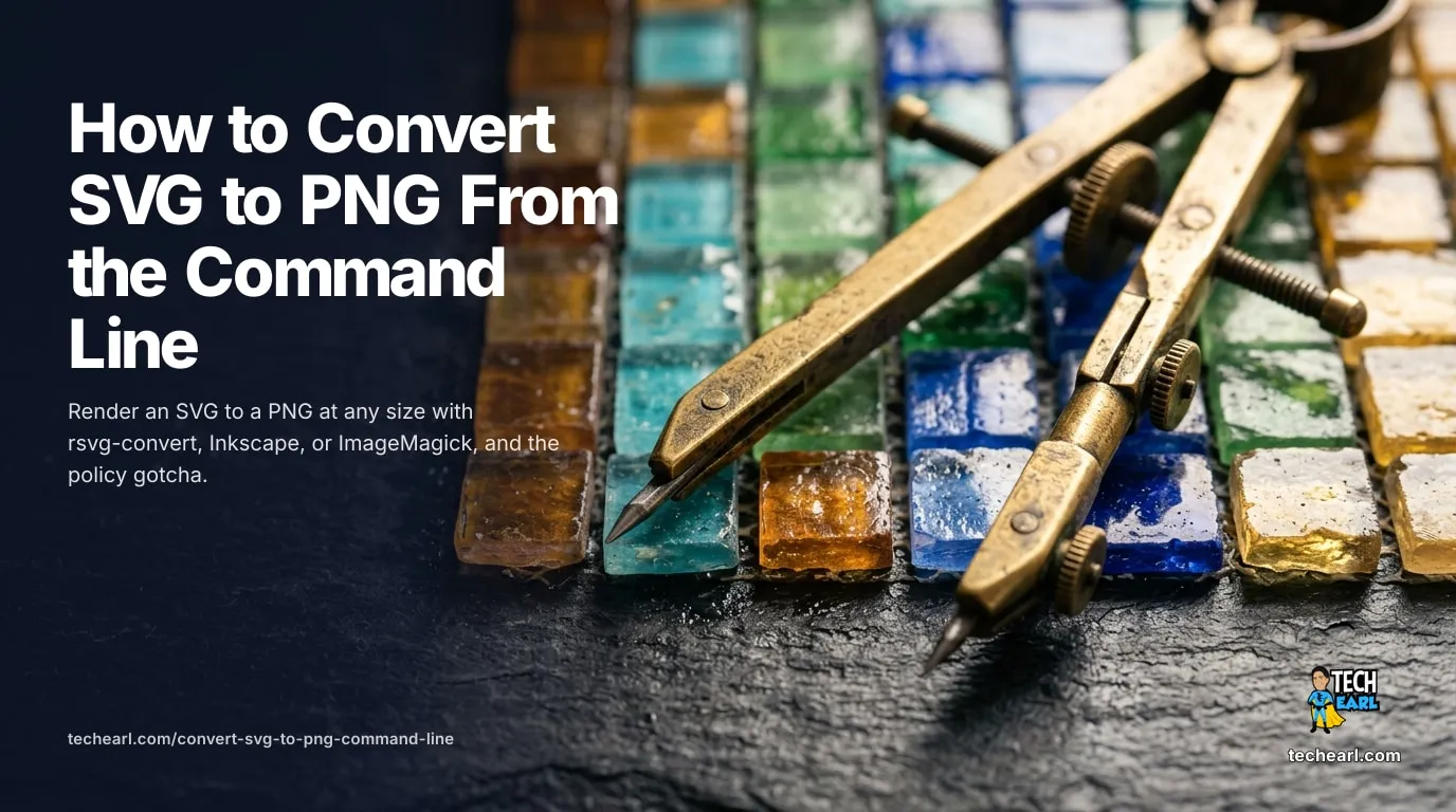 How to Convert SVG to PNG From the Command Line Convert SVG to PNG from the command line with rsvg-convert, Inkscape, or ImageMagick. Set the output size explicitly, keep transparency, and avoid the blurry low-density trap.