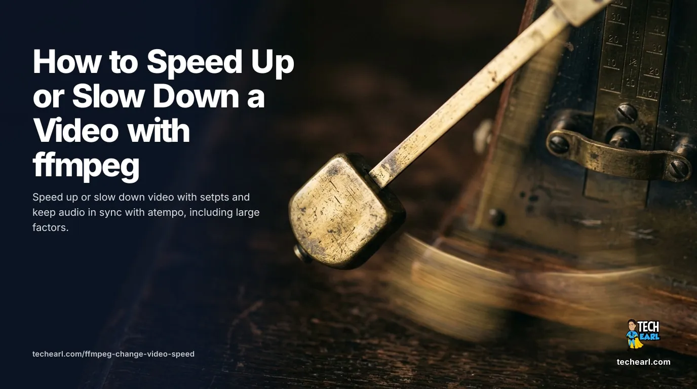 Speed Up or Slow Down a Video with ffmpeg (setpts and atempo) Speed up or slow down a video with ffmpeg using the setpts video filter and the atempo audio filter, including the atempo 0.5 to 100 range and why you still chain it in steps of 2.0 for larger factors.