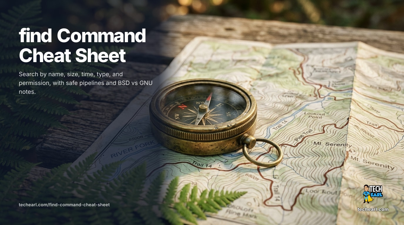 find Command Cheat Sheet: Filters, -exec, BSD vs GNU (2026)