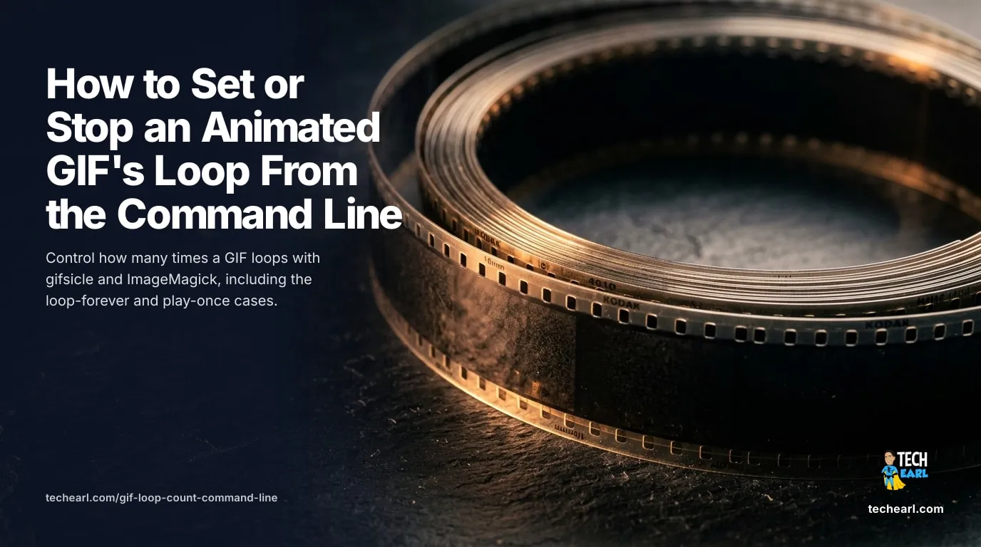 Set or stop an animated GIF's loop count from the command line with gifsicle: play once, loop N times, or loop forever, and handle ffmpeg's inverse loop numbering.