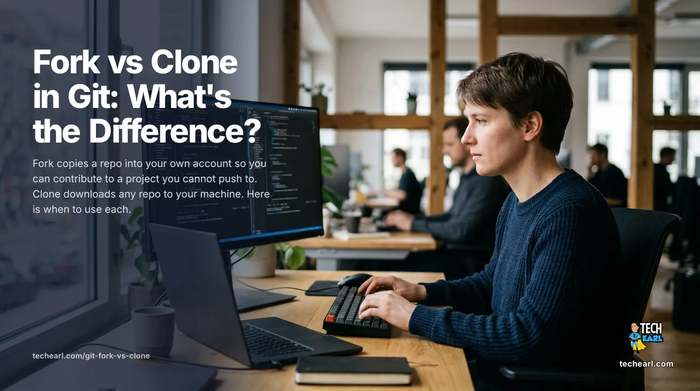 The difference between forking and cloning a Git repository and how the fork-and-pull-request workflow works