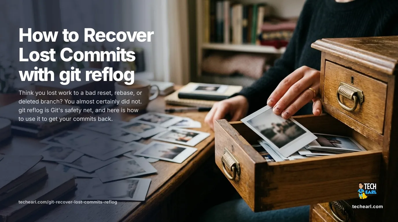 How to Recover Lost Commits with git reflog Using git reflog to find and recover lost commits after a bad reset, rebase, or branch delete