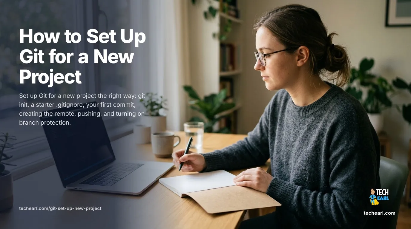 How to Set Up Git for a New Project How to set up Git for a new project: git init, a starter .gitignore, the first commit, and pushing to a new remote