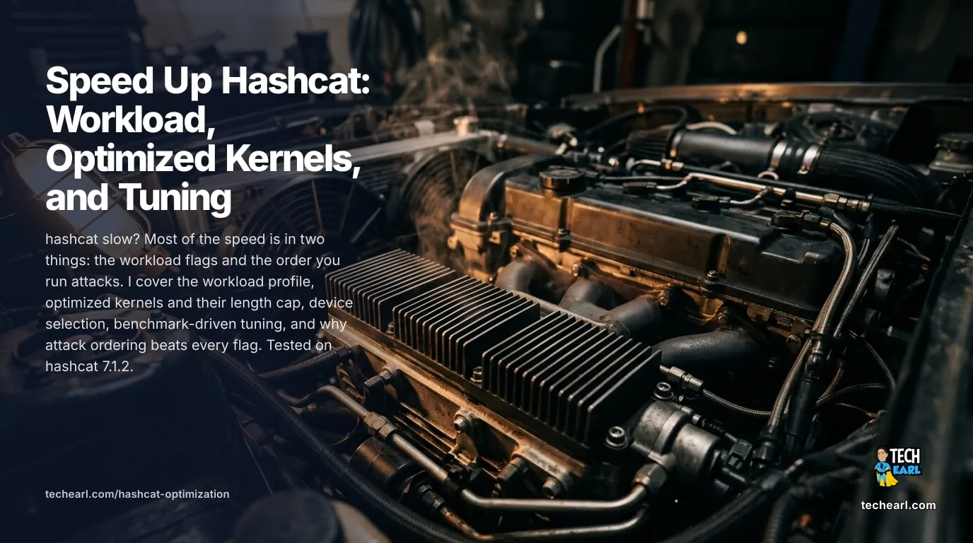 The workload profile (-w), optimized kernels (-O), device selection, benchmark-driven tuning, the attack ordering that beats any flag, and the ceiling you cannot tune past.