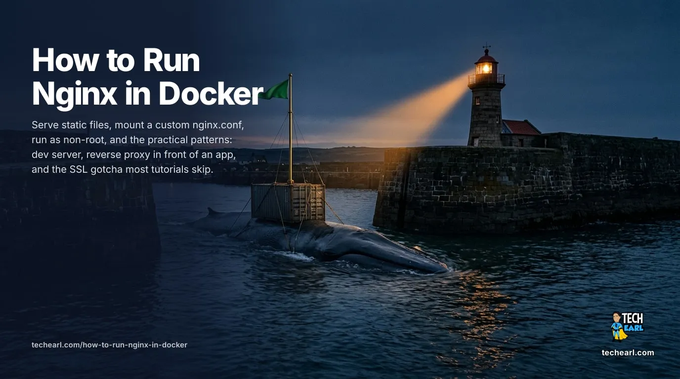 How to Run Nginx in Docker (Static Files, Custom Config, Reverse Proxy) Run Nginx in a Docker container: serve static files, mount a custom nginx.conf, run as non-root, and use it as a reverse proxy in front of an app.