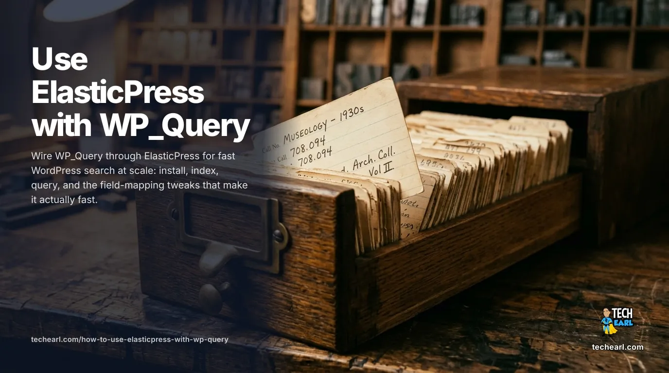 How to Use ElasticPress with WP_Query (2026) Wire ElasticPress to WP_Query so WordPress queries hit Elasticsearch instead of MySQL. Install, indexable post types, ep_integrate, wp-cli index, faceted aggregations, and when ES actually beats MySQL FULLTEXT.