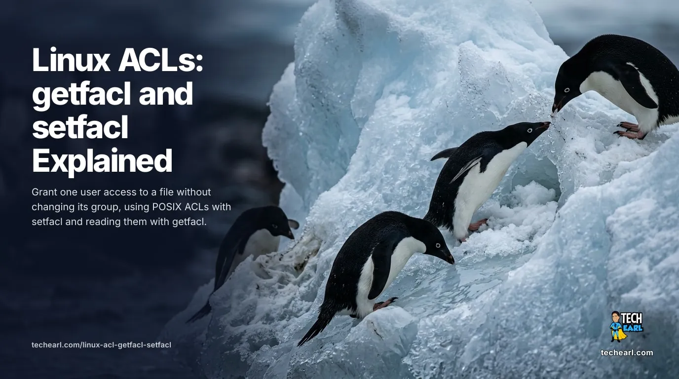 Grant one Linux user access to a file without changing its group using POSIX ACLs with setfacl, and read them with getfacl.
