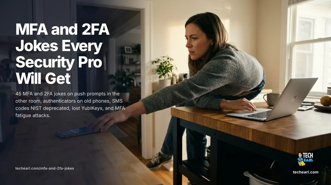 45 MFA and 2FA Jokes Every Security Pro Will Get 45 MFA and 2FA jokes for security pros on push prompts, authenticators on old phones, SMS deprecation, lost YubiKeys, MFA fatigue, and missing backup codes.