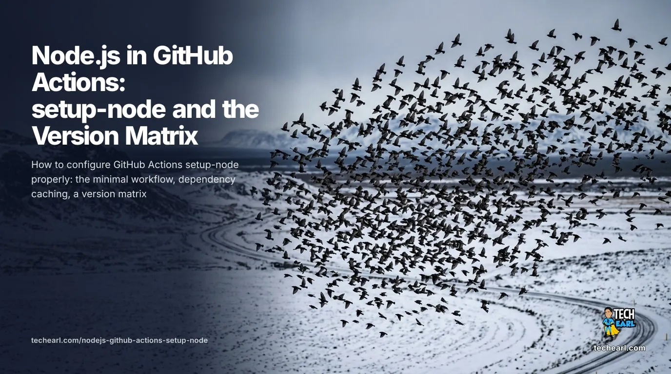 actions/setup-node: Version Matrix, Caching, Pinning GitHub Actions setup-node workflow running a Node.js version matrix across multiple LTS releases in CI