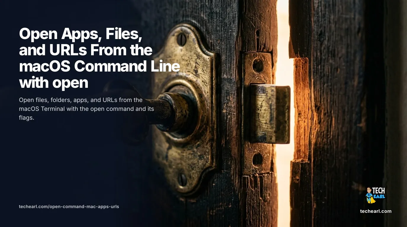 Using the macOS open Command for Apps, Files, and URLs Use the macOS open command to launch apps, open files in a chosen app, reveal files in Finder, and open URLs in a specific browser from the Terminal.