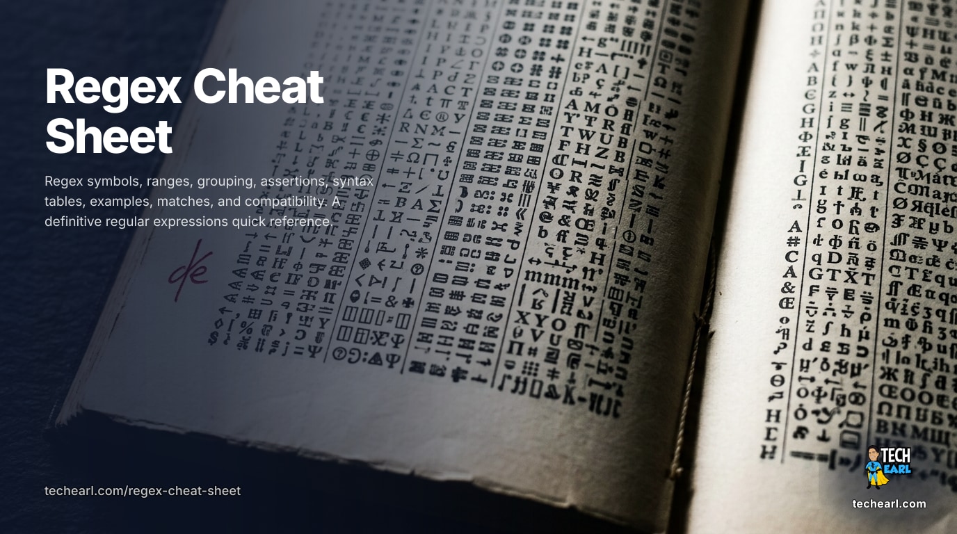 Rust Regex Cheatshet Regex Cheat Sheet: Syntax, Examples, and Engine Support (2026)