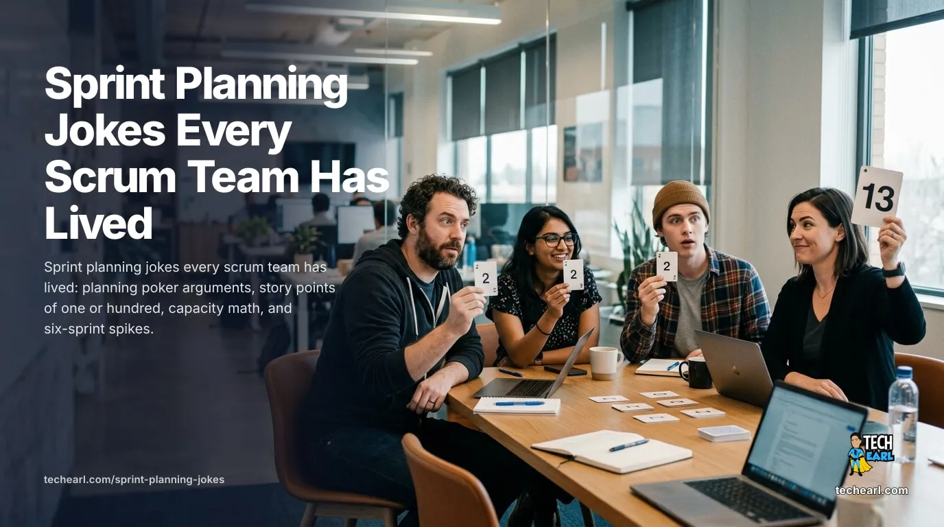 50 Sprint Planning Jokes Every Scrum Team Has Lived Sprint planning humor covering story point estimation, planning poker debates, capacity math that ignores meetings, and sprint goals that shift by Wednesday.