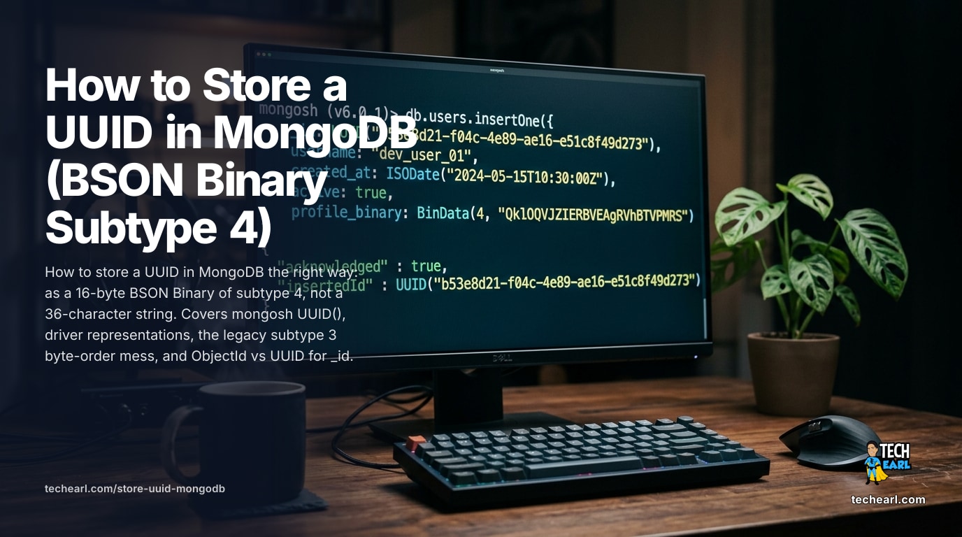 Store a UUID in MongoDB: BSON Binary Subtype 4 (2026)