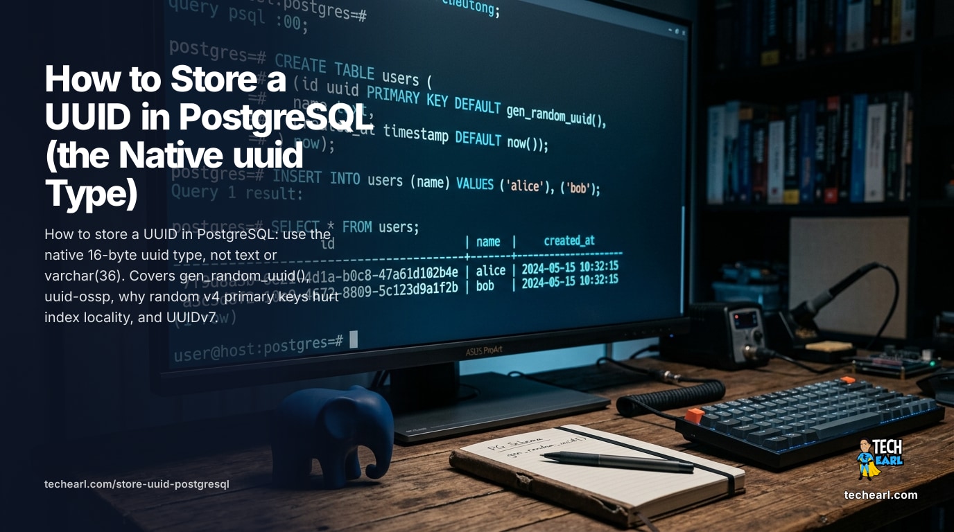 Store a UUID in PostgreSQL: the Native uuid Type (2026)