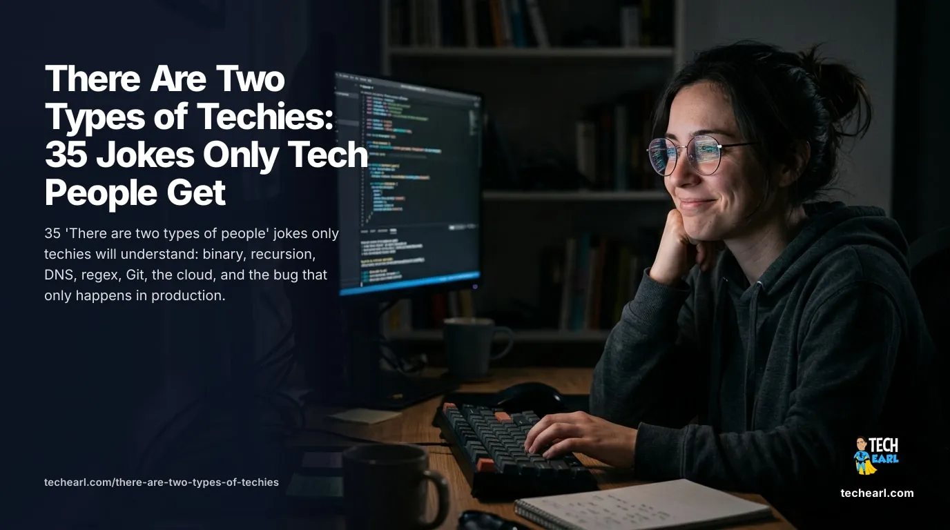35 'There are two types of people' jokes for techies: binary, recursion, DNS, regex, Git, the cloud, backups, and the bug that only happens in production.