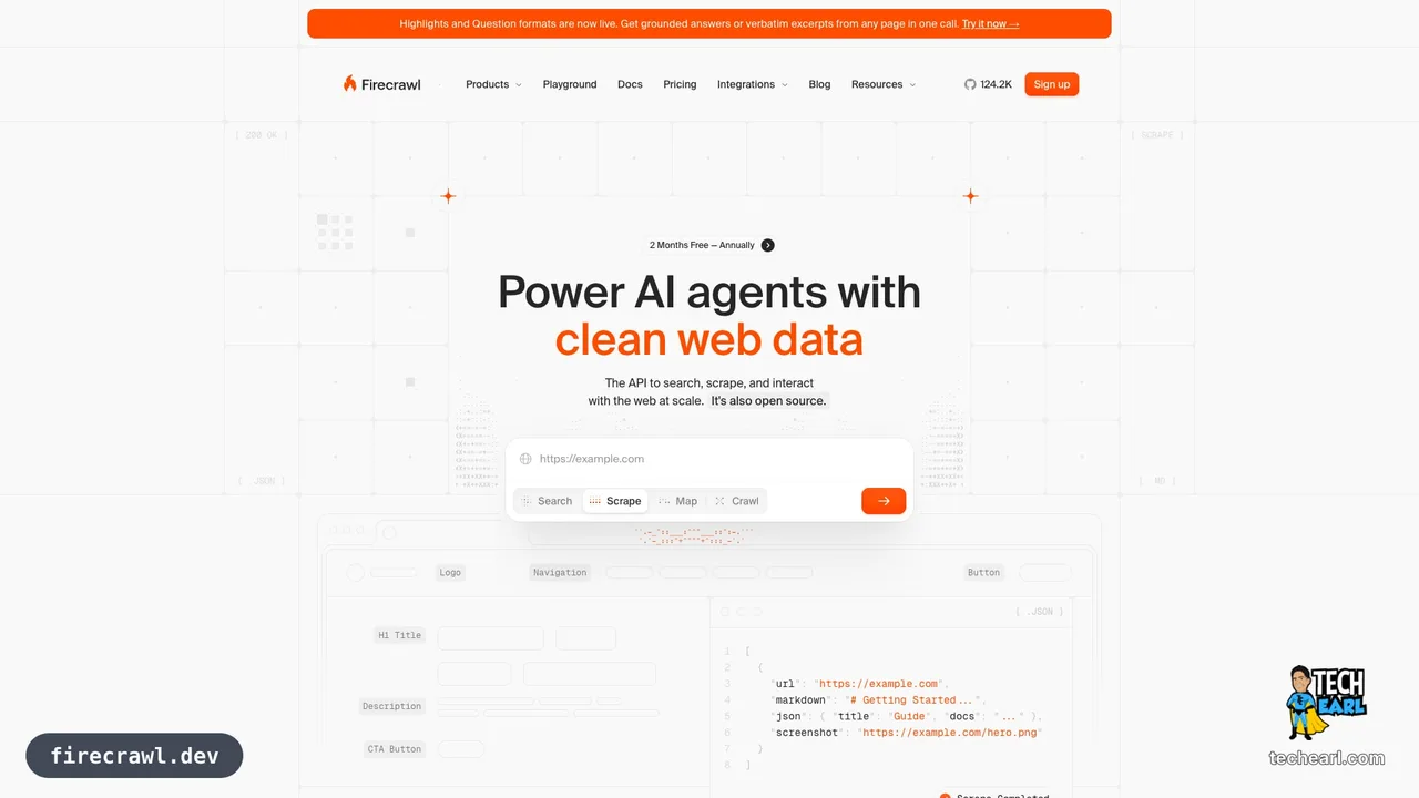 firecrawl.dev — the home page for Firecrawl, the AI-friendly web scraping service