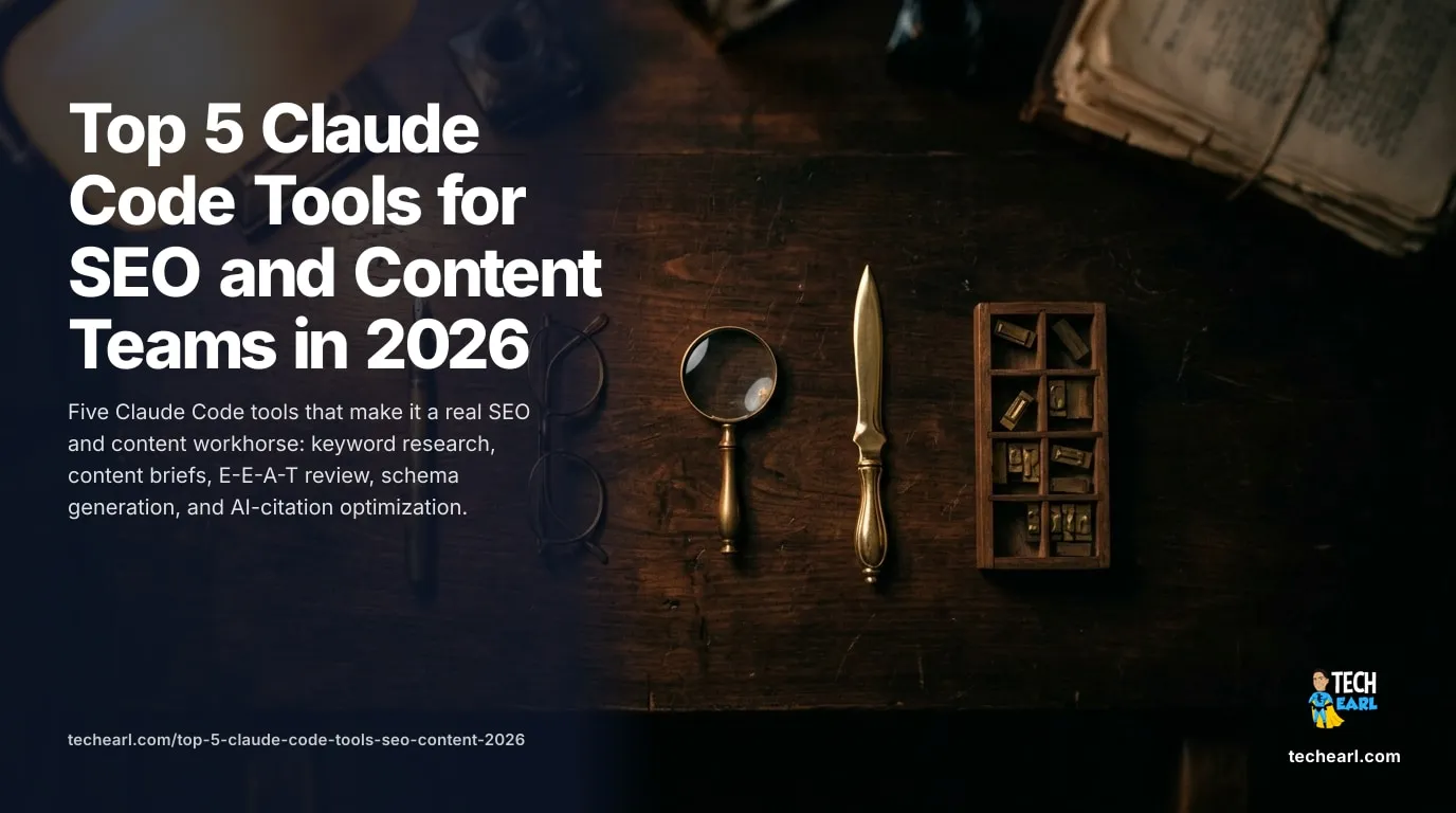 Top 5 Claude Code Tools for SEO and Content Teams in 2026 The five Claude Code tools changing SEO/content work: seo-content, seo-technical, Firecrawl, Exa, and filesystem MCP. With install commands and use-case examples.