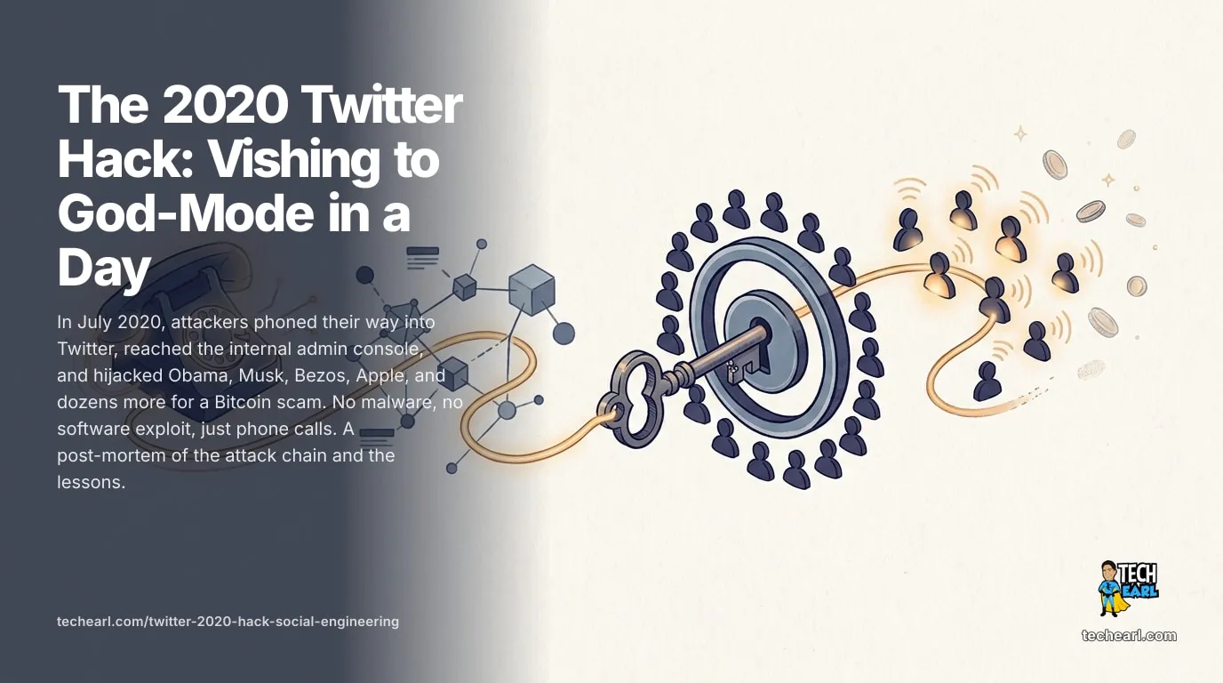 How the July 2020 Twitter hack used phone spear-phishing to reach the internal admin console and hijack Obama, Musk, and Apple accounts.