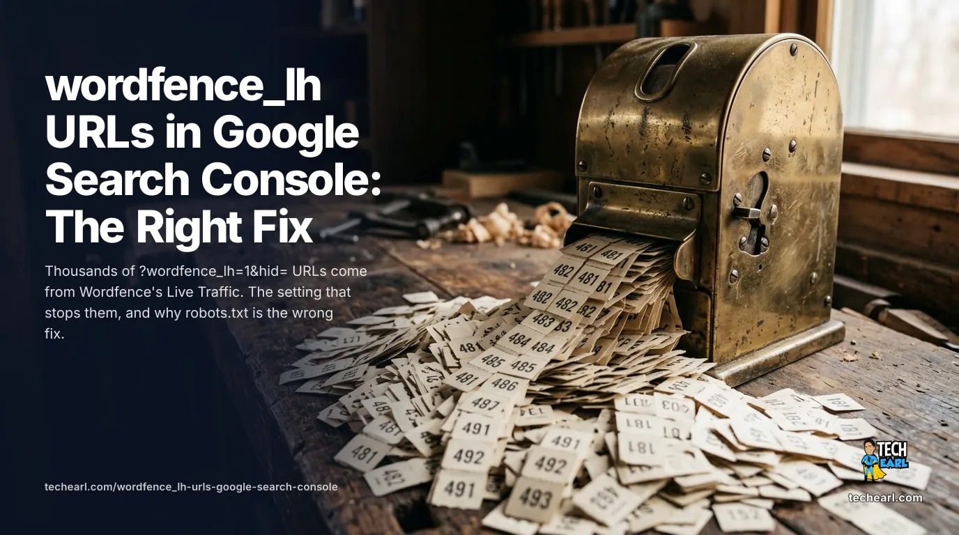 Thousands of ?wordfence_lh=1&hid= URLs in Search Console come from Wordfence's Live Traffic. The setting that stops them, and why robots.txt backfires.