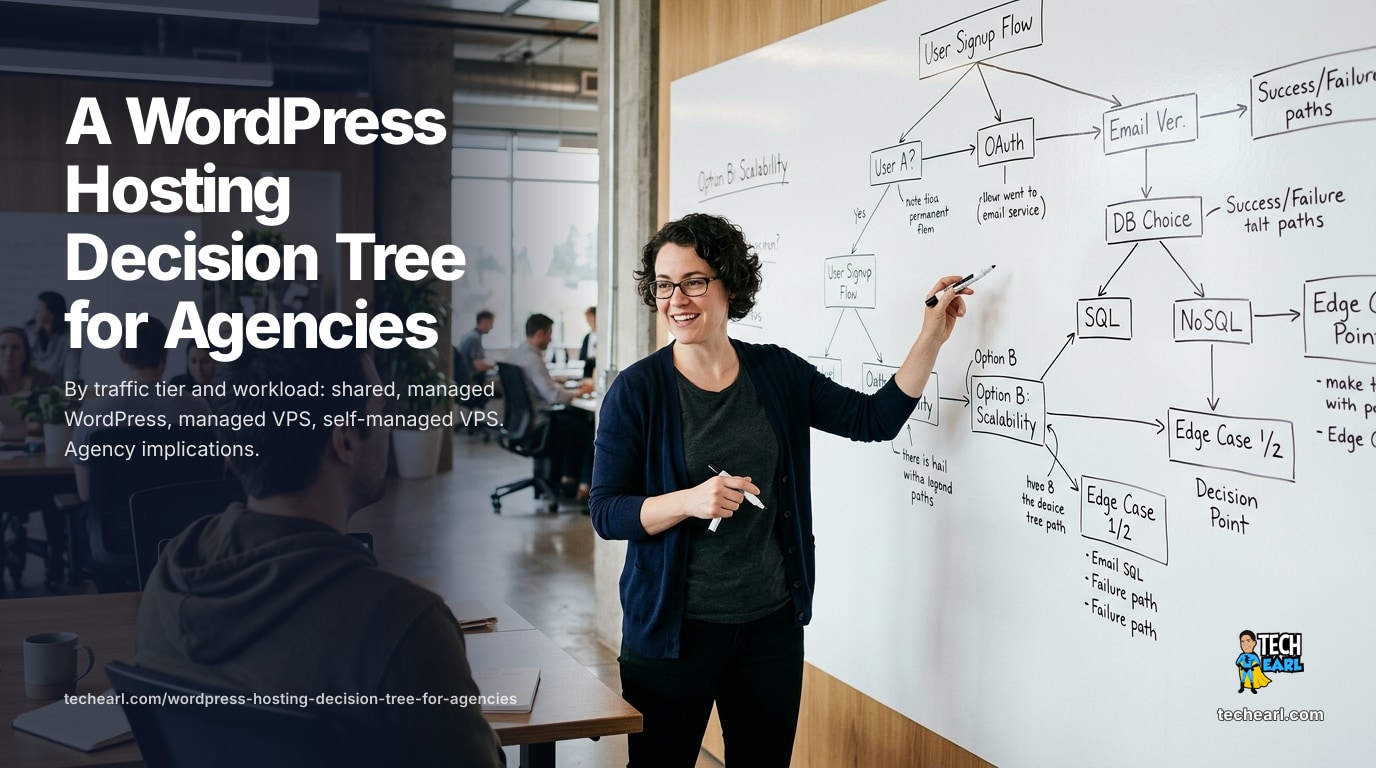 Hosting for WordPress agency clients by traffic tier and workload type: shared, managed WordPress, managed VPS, self-managed. Agency-side implications.